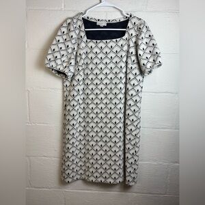 Loft Outlet Women’s Black and White Business Casual Formal Mini Dress Sz Medium